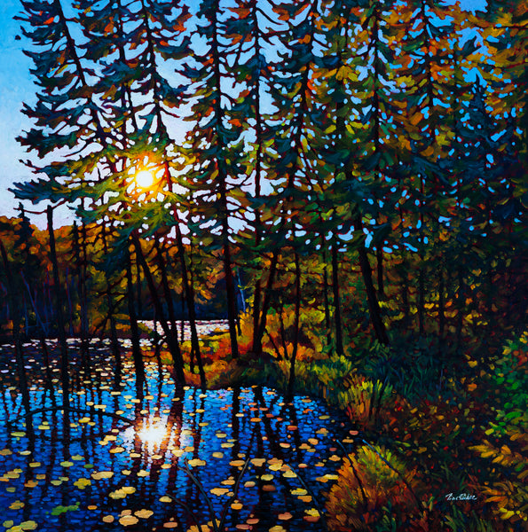 End of Day, Trapper's Trail - 24" by 24", 30" by 30", and 36" by 36"