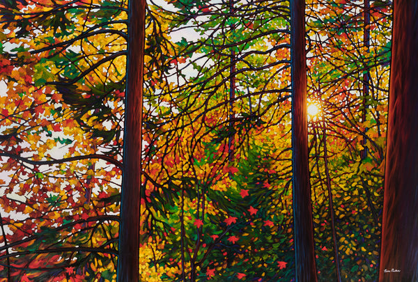 Glowing Pines, Batchewana Bay 38" by 57" and 48" by 72" Diptych