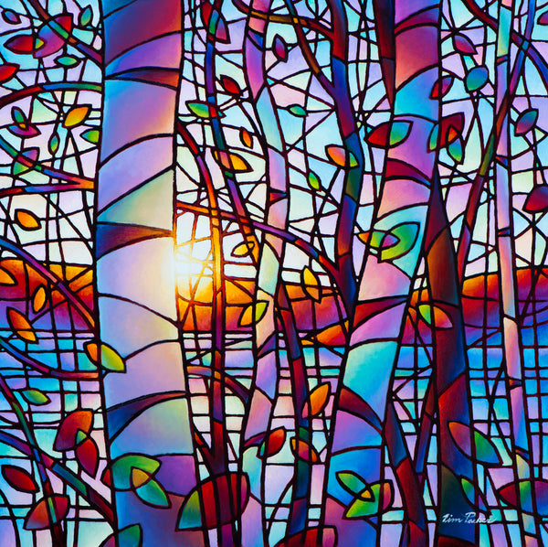 Opalescent Light, Lake Baptiste - 24" by 24", 30" by 30", and 36" by 36"