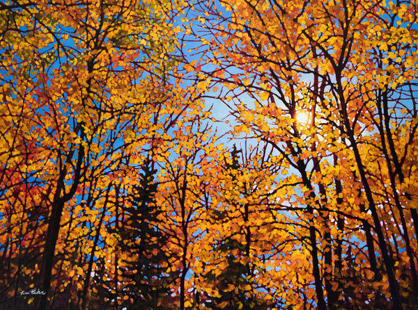 Symphony in Blue and Gold 36" by 48"