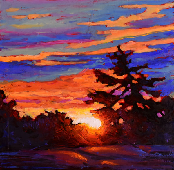 *ORIGINAL OIL* Awakening Fire 8" by 8"