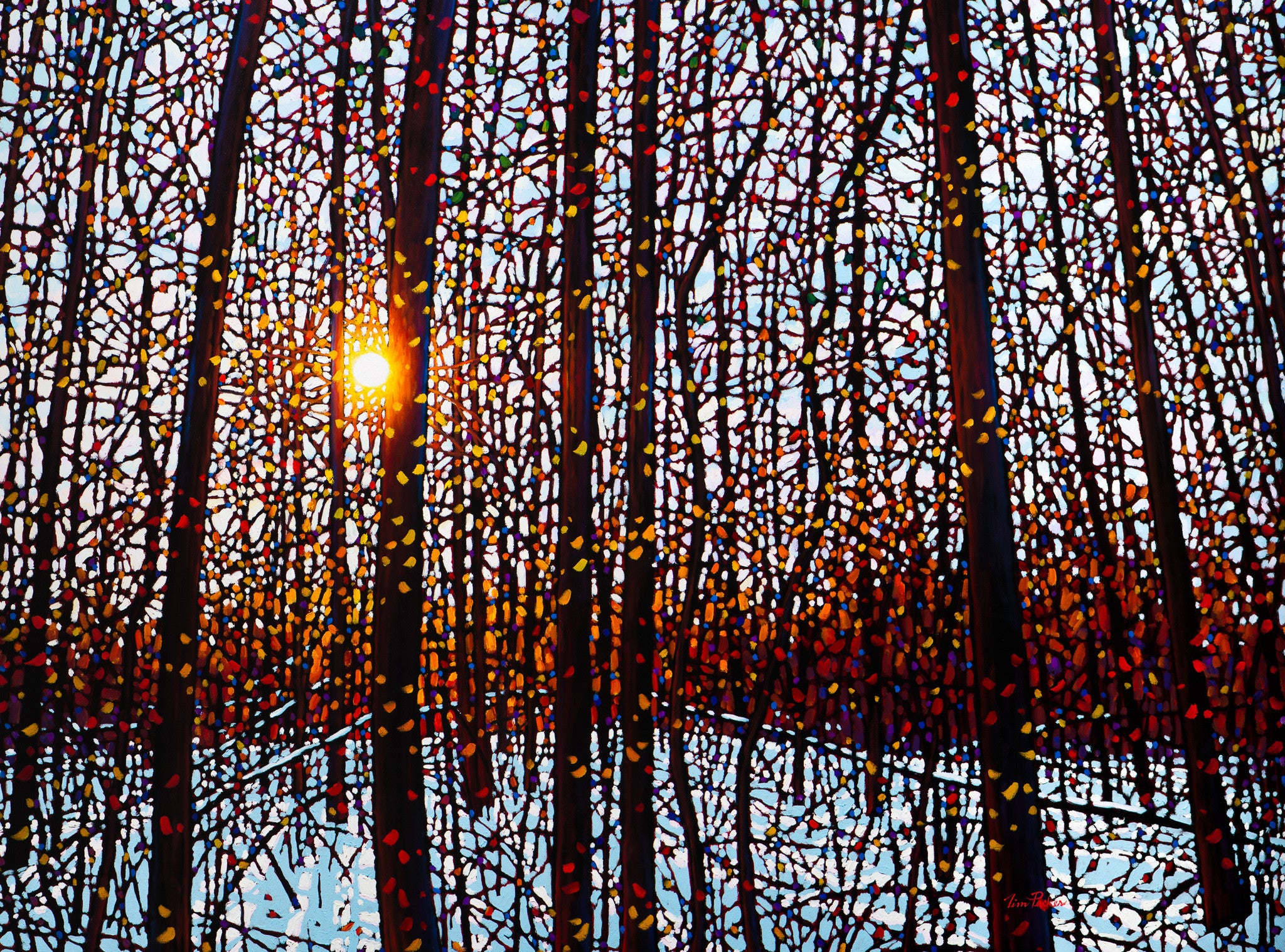 Early Snow, Late Afternoon Light 36" by 48"
