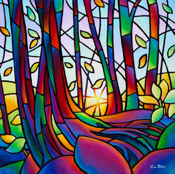 Iridescent Cedars - 24" by 24", 30" by 30", and 36" by 36"